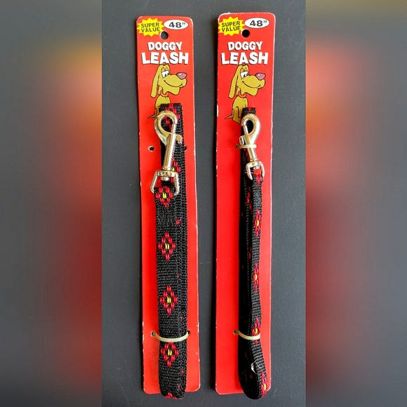 NEW 3-PC Doggie Collar 24", Leashes 48" & 48" Matching Set! Nice Design. Durable - Picture 6 of 14